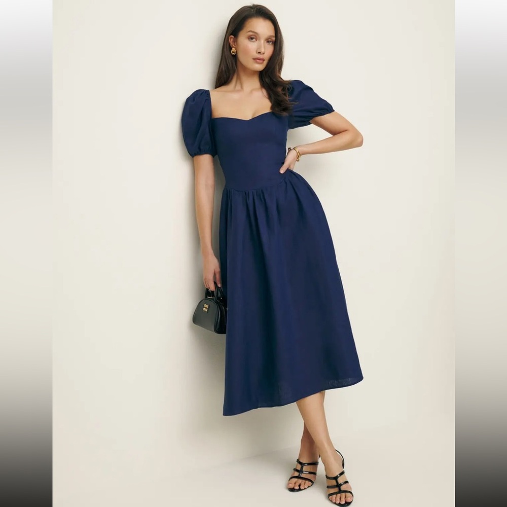 Reformation Davila Linen Dress